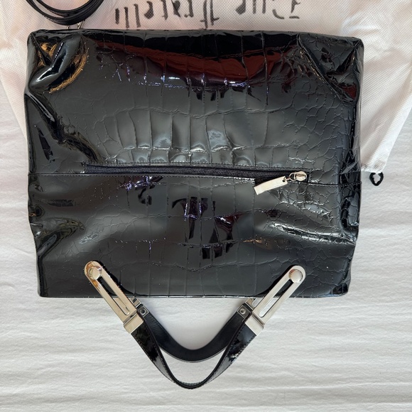 Due Fratelli Alligator leather clutch. Patent Leather evening Bag. - Picture 4 of 9